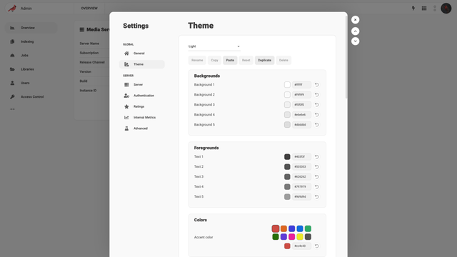 Theme Settings
